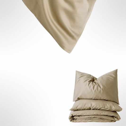 Premium satino patalynės komplektas Olive