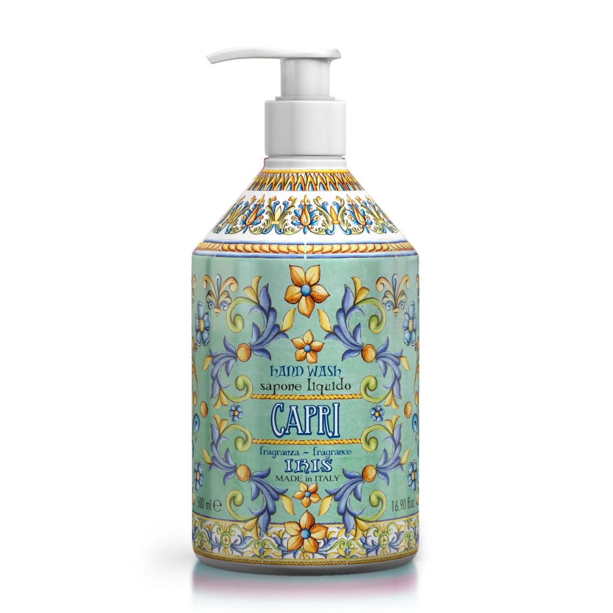 Rudy Profumi Capri prabangus skystas rankų muilas su dozatoriumi, iriso ir ylang-ylang kvapo, 500 ml, tamaradeko.lt