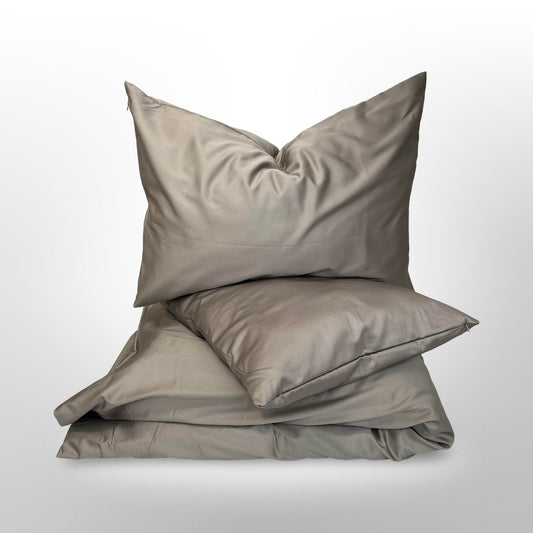 Klasikinio satino patalynės komplektas Taupe