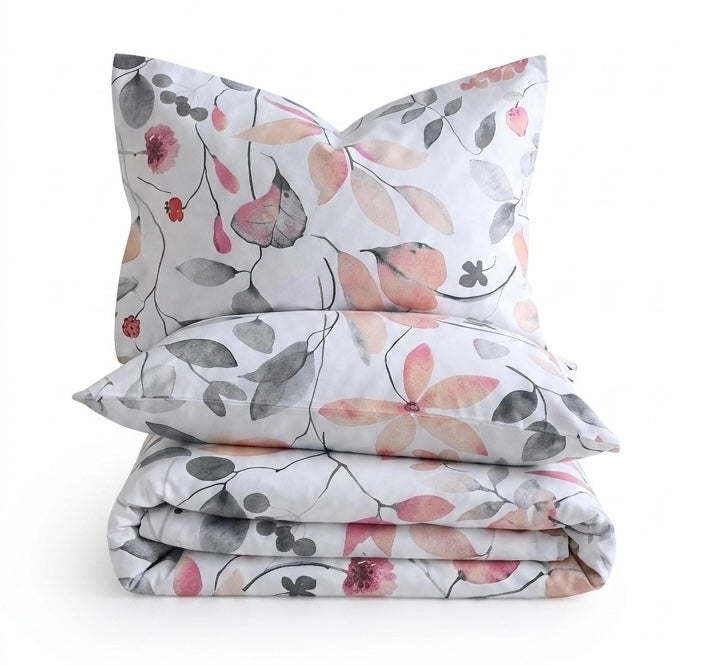 Klasikinio satino patalynės komplektas Lilas Floral