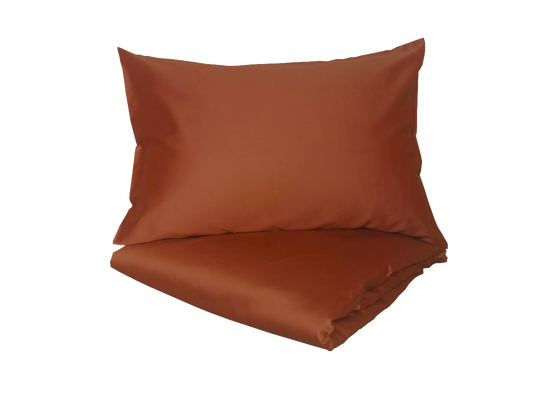 Klasikinio satino patalynės komplektas Terracotta