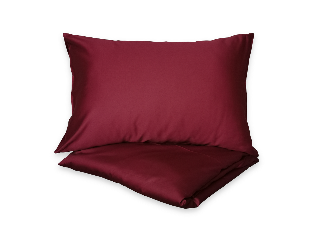 Klasikinio satino patalynės komplektas Burgundy