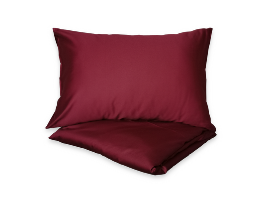 Klasikinio satino patalynės komplektas Burgundy