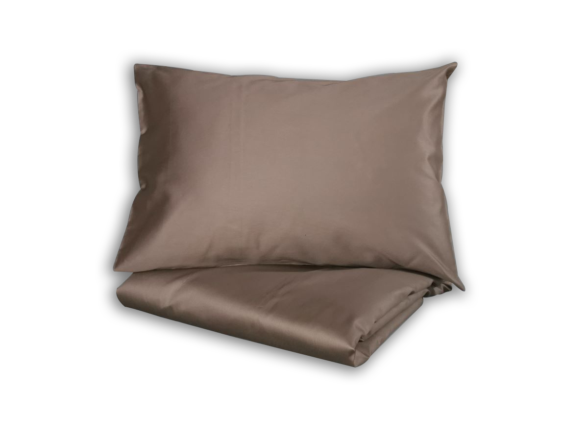 Klasikinio satino patalynės komplektas Brown