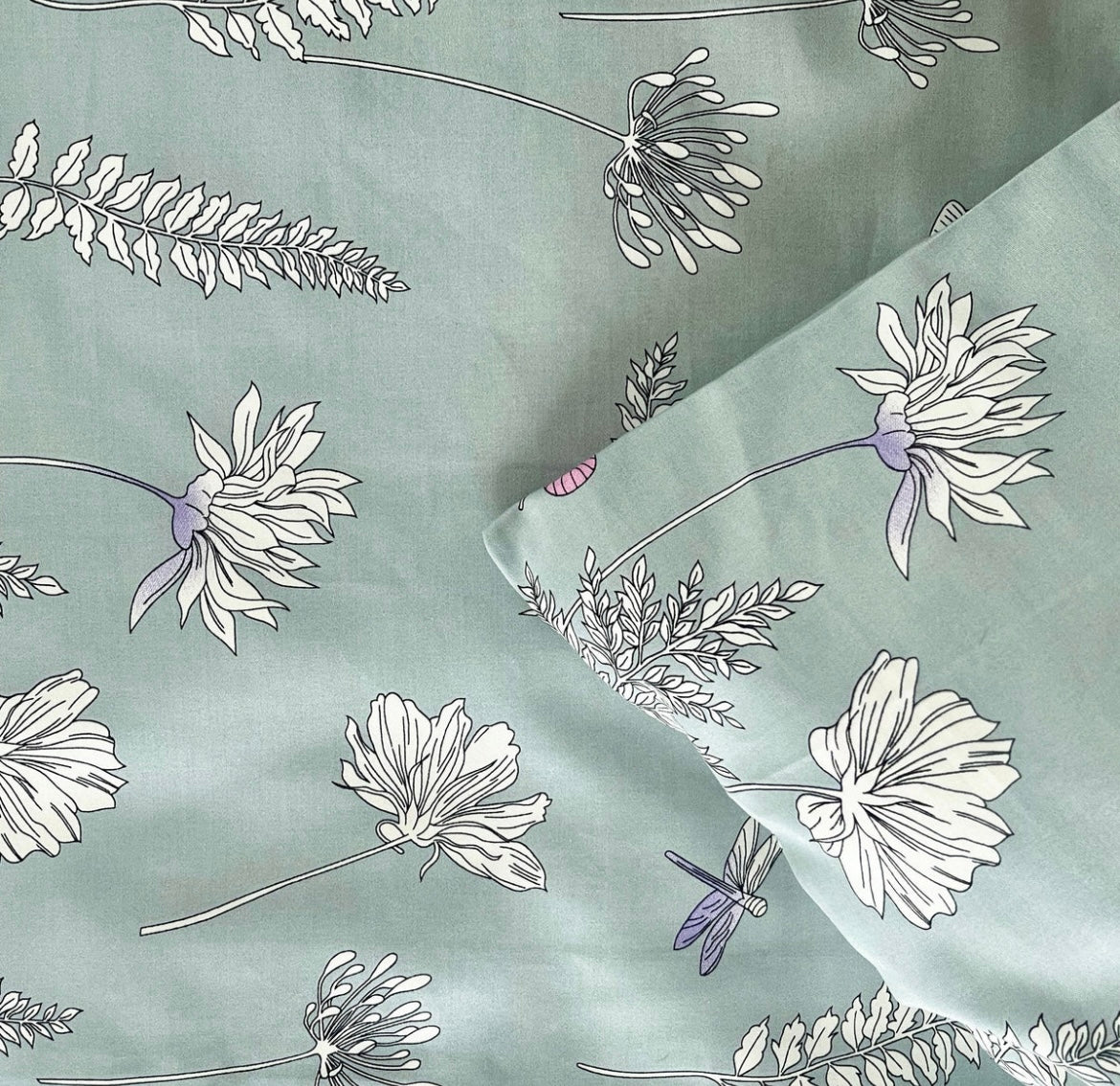 Klasikinio satino patalynės komplektas Butterfly