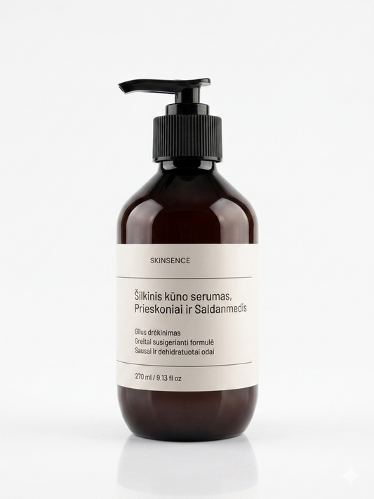 silkinis kuno serumas prieskoniai ir saldanmedis 270ml tamaradeko.lt gilus drekinimas, greitai susigerianti formule, sausai ir dehidratuotai odai
