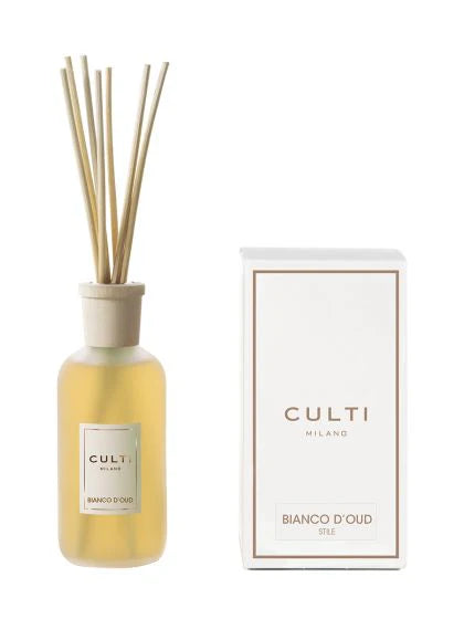 CULTI Milano Bianco d’Oud prabangus namų kvapas su aviečių ir agarmedžio natomis, tamaradeko.lt